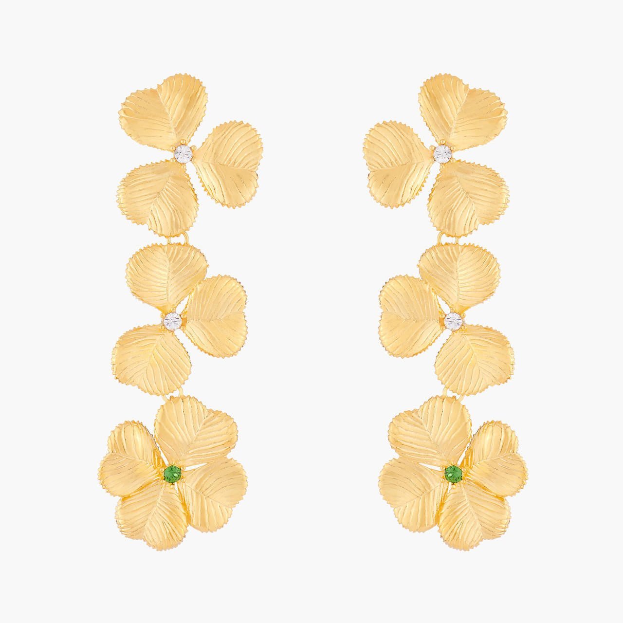 Clovers And Crystals Earrings | ALFC101C/1 - Les Nereides