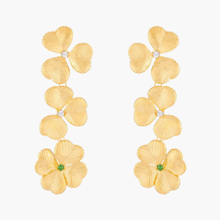 Clovers And Crystals Earrings | ALFC101C/1 - Les Nereides