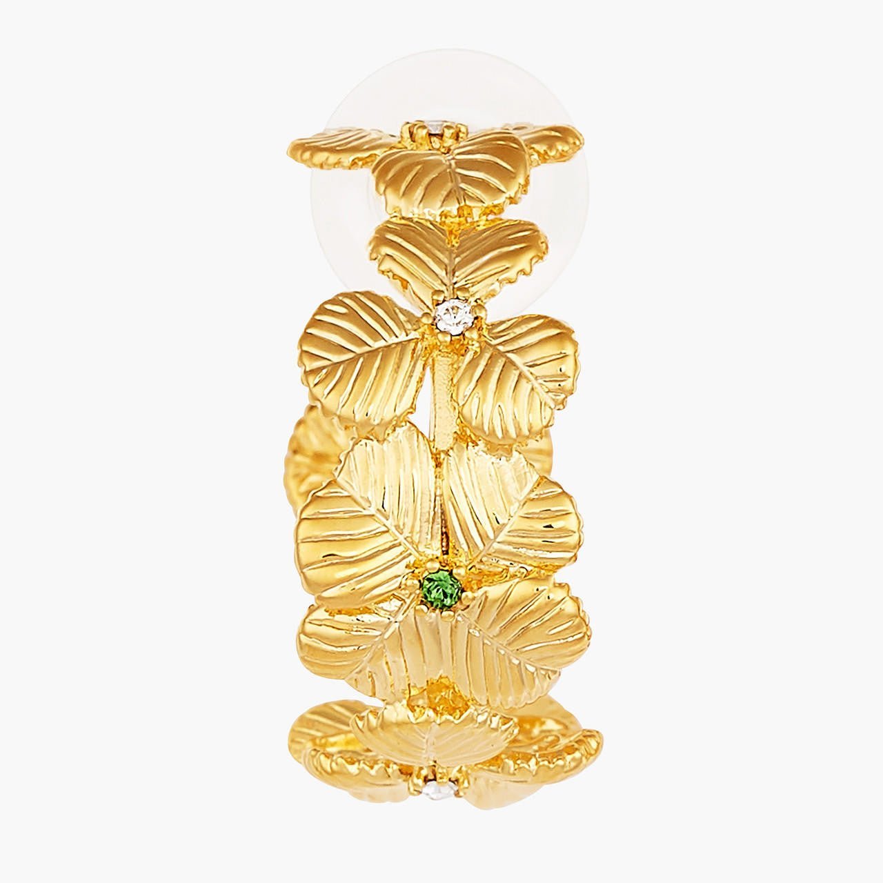 Clovers And Crystals Hoop Earrings | AOFC1021 - Les Nereides
