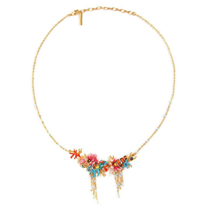 Clownfish, Anemones And Coral Statement Necklace | AOGL3011 - Les Nereides