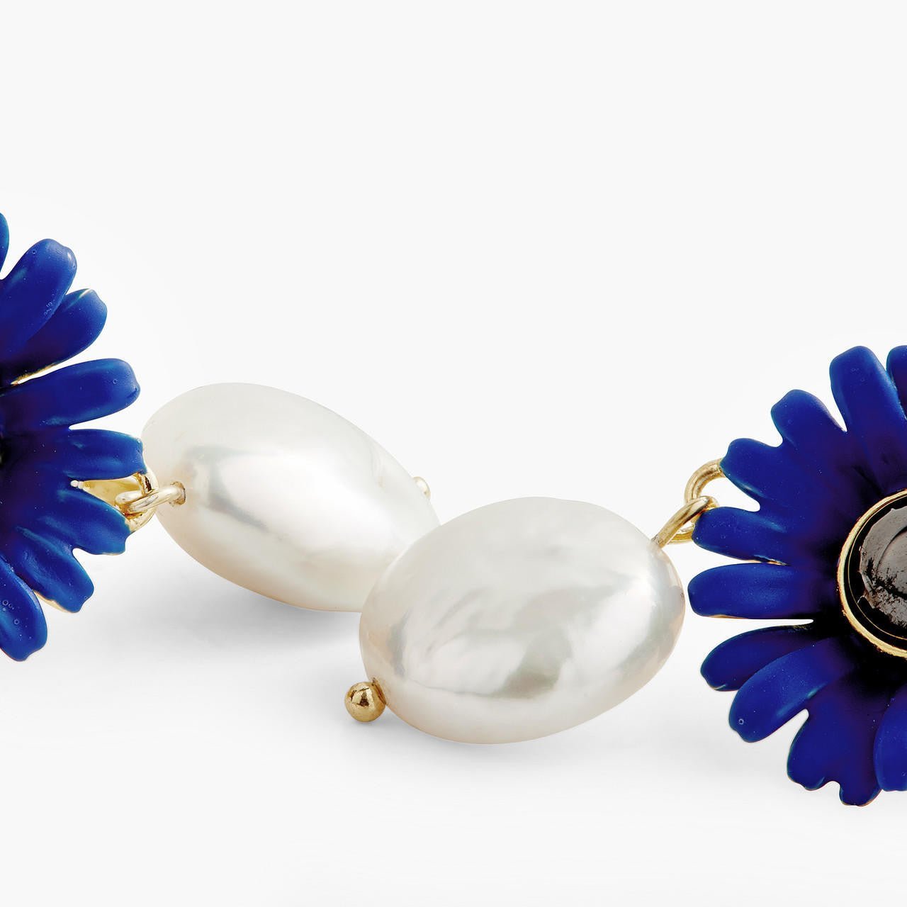 Cobalt blue gerbera earrings | AQHC1041 - Les Nereides