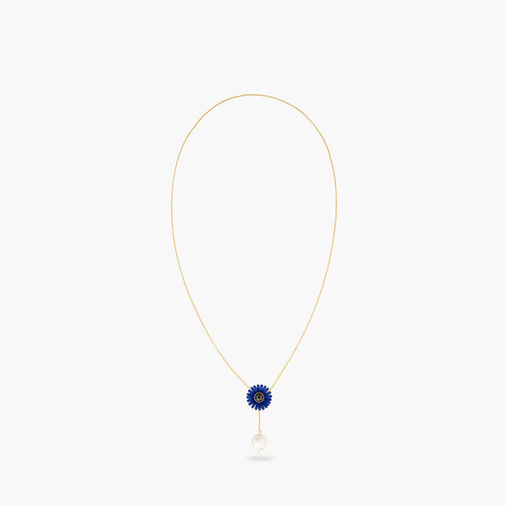 Cobalt blue gerbera pendant necklace | AQHC3031 - Les Nereides