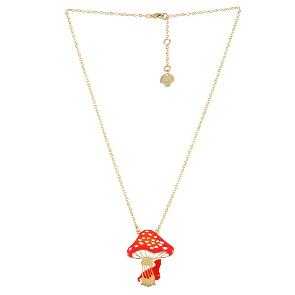 Collier Chaperon & Champignons Avec Un Champignon Et Un Chaperon Necklace | YCC3031 - Les Nereides