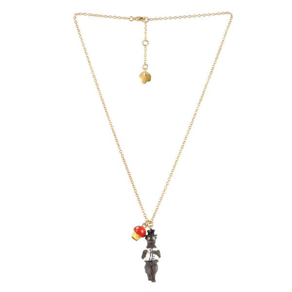 Collier Chaperon & Champignons Avec Un Champignon Et Un Loup Necklace | YCC3051 - Les Nereides