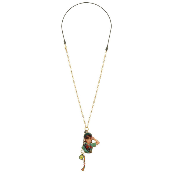 Collier Les Eclaireuses Fillette Scout Et Trompette Necklace | YLE3021 - Les Nereides