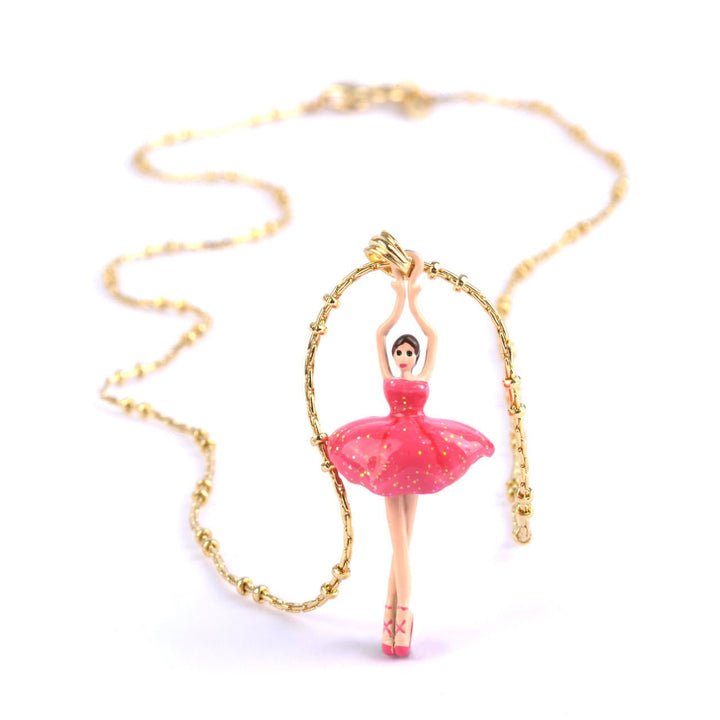 Collier Pas de Deux Dark Pink Necklace | YDD3591 - Les Nereides