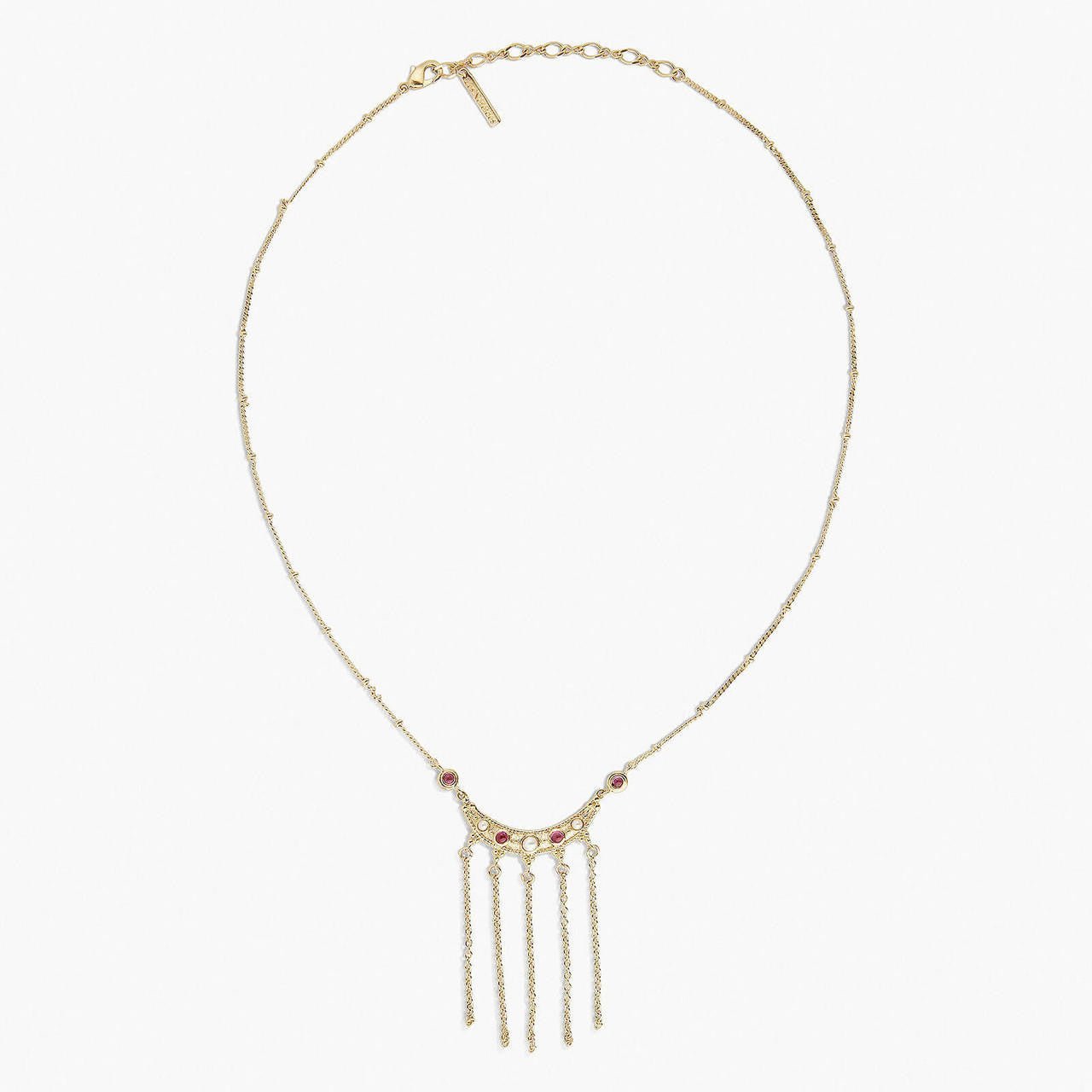Coloured Stones And Chain Statement Necklace | APJS3051 - Les Nereides