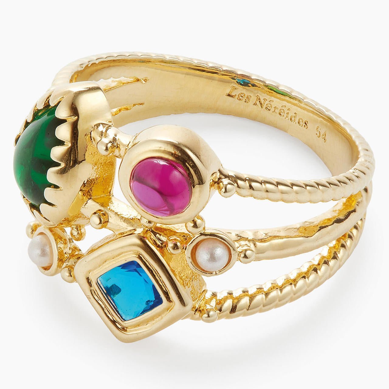Coloured Stones Cocktail Ring | APJS6011 - Les Nereides