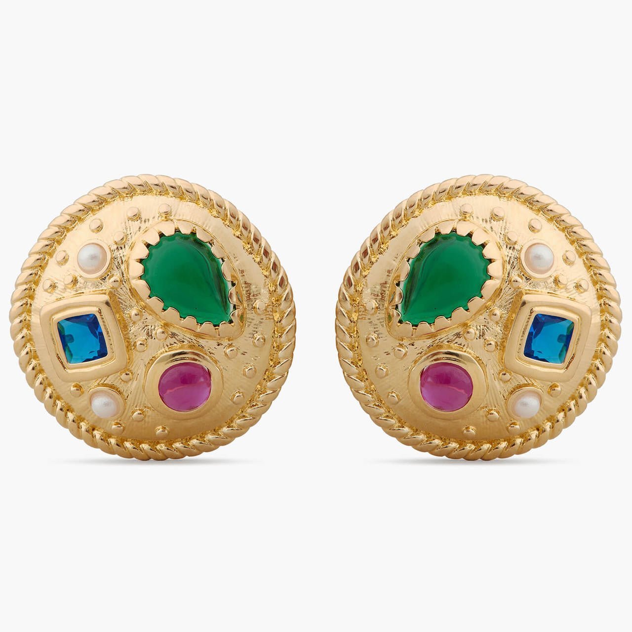 Coloured Stones Earrings | APJS1031 - Les Nereides