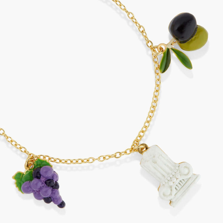 Column, Grapes And Olive Charm Bracelet | APPD2011 - Les Nereides