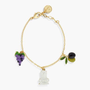 Column, Grapes And Olive Charm Bracelet | APPD2011 - Les Nereides