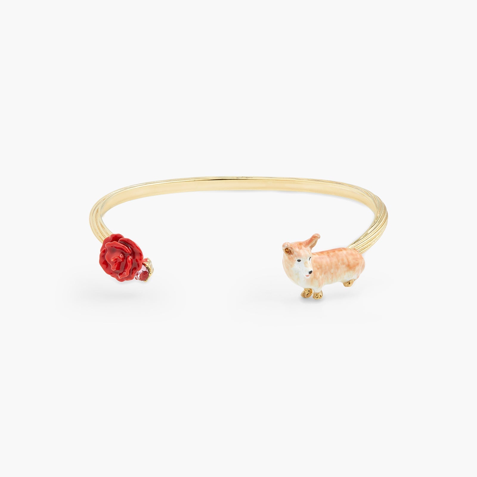 Corgi And Red Rose Bangle Bracelet | ASLA2011 - Les Nereides