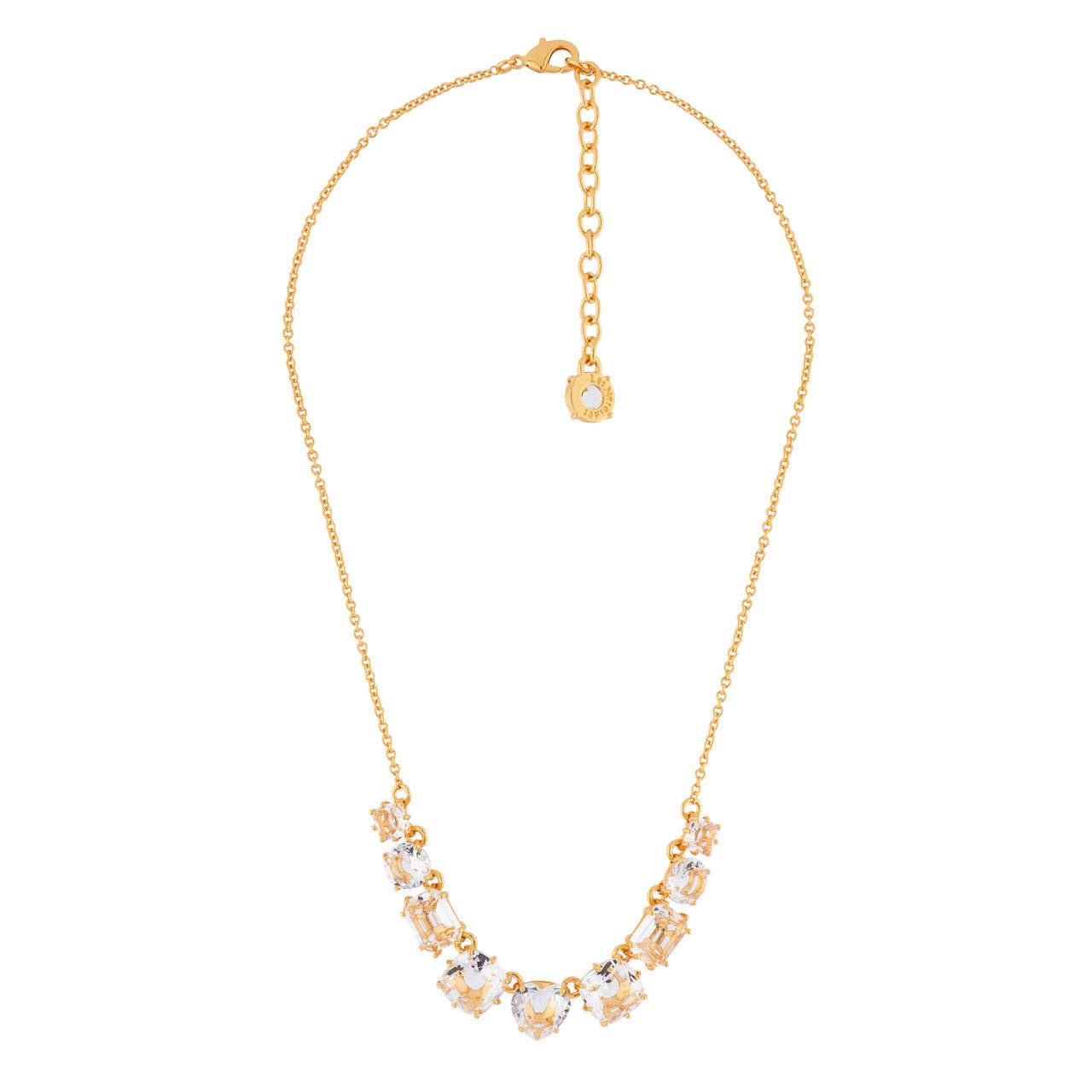 Crystal 9 Stones La Diamantine Thin Necklace | AILD3182 - Les Nereides
