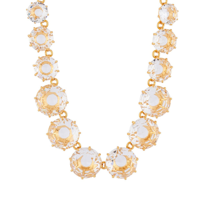 Crystal Round Stones And Chain La Diamantine Long Necklace | AILD3512 - Les Nereides