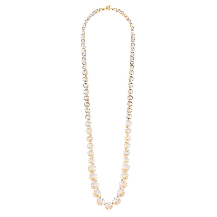 Crystal Round Stones La Diamantine Luxurious Long Necklace | AILD3192 - Les Nereides