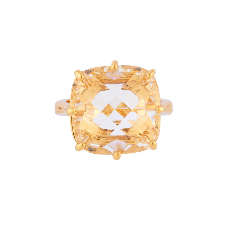 Crystal Square Stone La Diamantine Solitaire Rings | AILD602/21 - Les Nereides