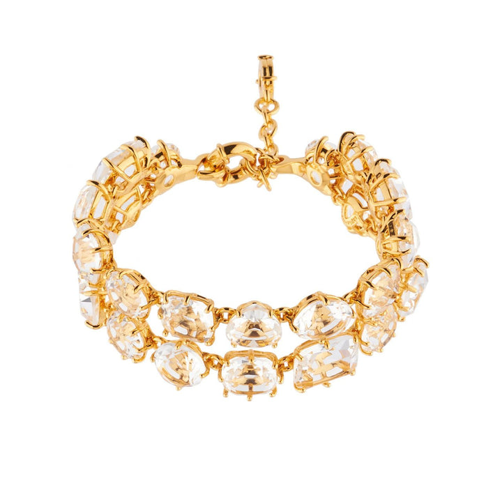 Crystal Two Row La Diamantine Luxurious Bracelet | AILD2162 - Les Nereides