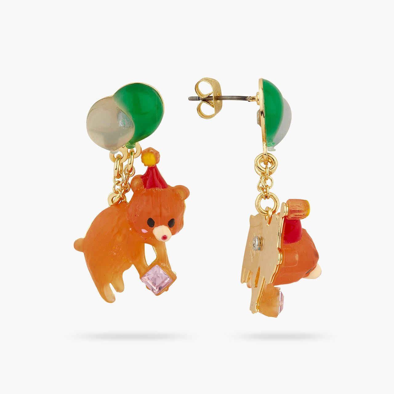 Cuddly bear earrings | AQPP1021 - Les Nereides