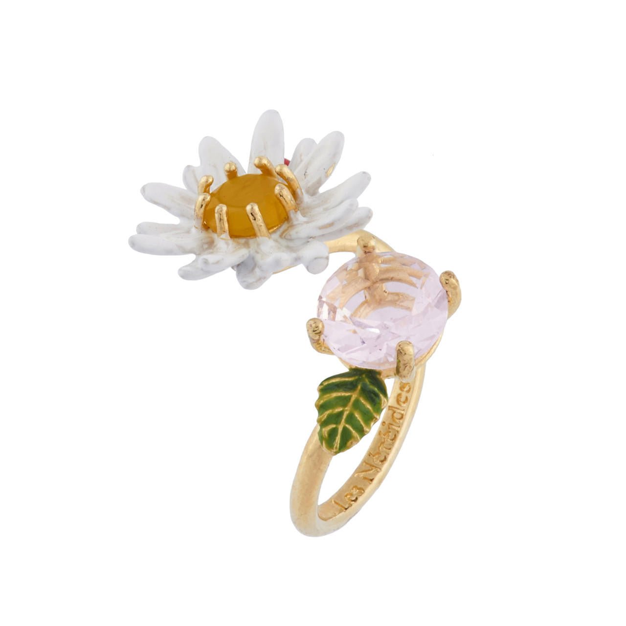 Daisy And Faceted Crystal Rings | AIPR6011 - Les Nereides