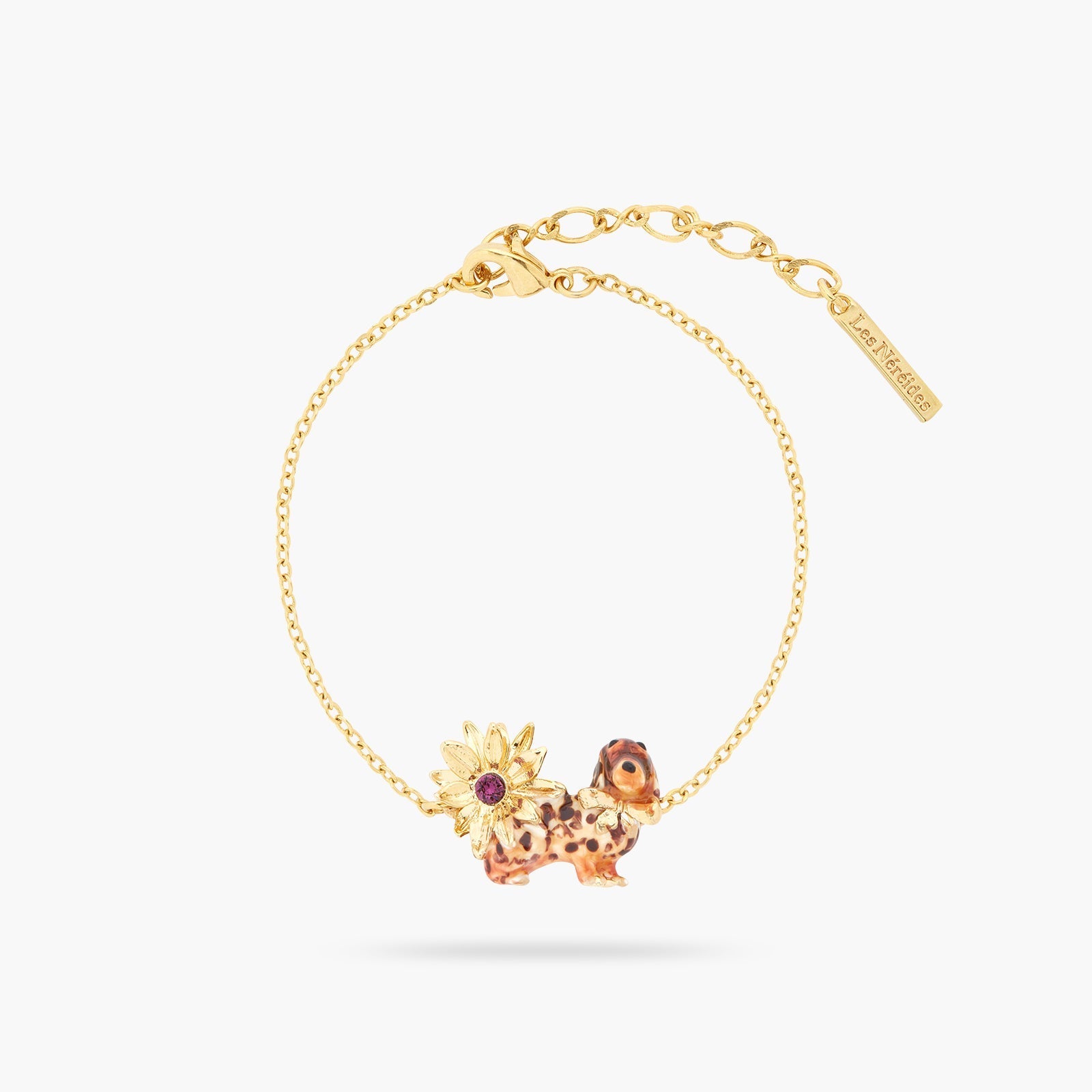 Daschund And Flower Fine Bracelet | ASLA2021 - Les Nereides