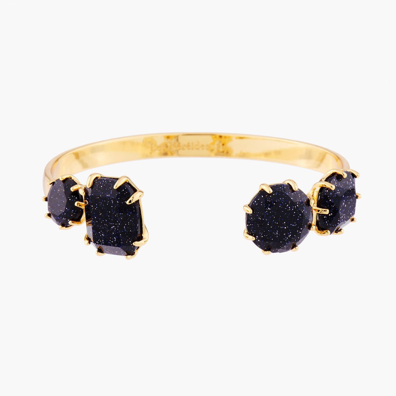 Deep Sparkling Blue 4 Stones La Diamantine Bangle Bracelet | AMLD254/11 - Les Nereides