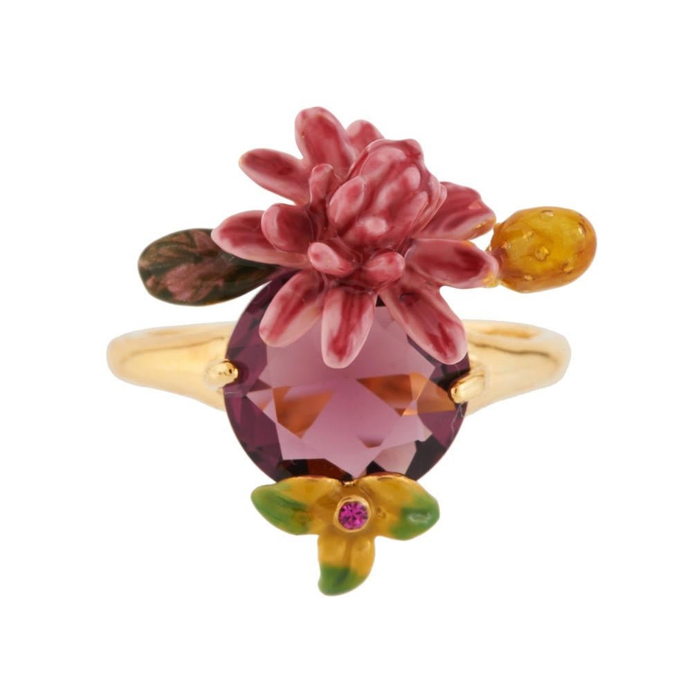 Desert Flower With Plum Stone 50 Rings | AGDC6011 - Les Nereides