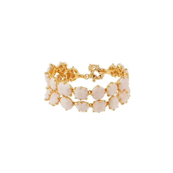 Double Bracelet Les Néréides – Modèle Beige Pink Diamantine – Bijou Fantaisie Déclaration