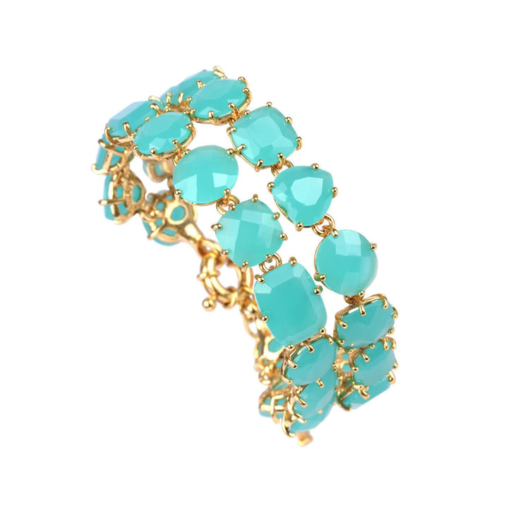 Double Row La Diamantine T1 Turquoise Bracelet | ZLD2161 - Les Nereides