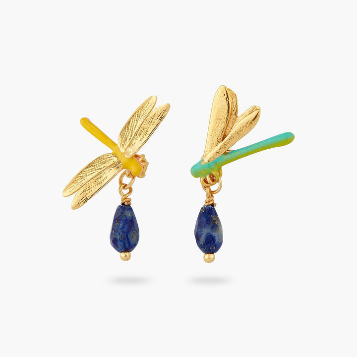 Dragonfly Asymmetrical Earrings | AQJF1021 - Les Nereides