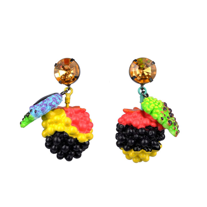 Drôles de Fruits Colourful Blackberry Earrings | ZDF1101 - Les Nereides