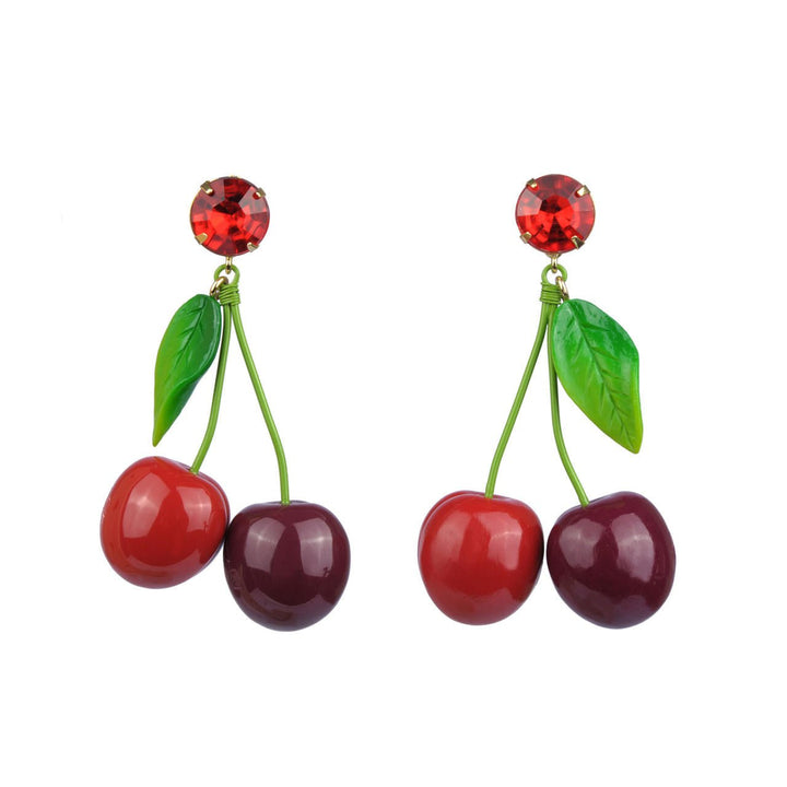 Drôles de Fruits Red Cherry Earrings | ZDF1011 - Les Nereides