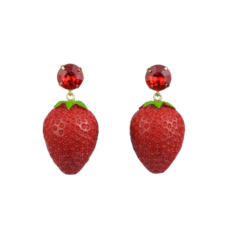 Drôles de Fruits Red Strawberry Earrings | ZDF1071 - Les Nereides