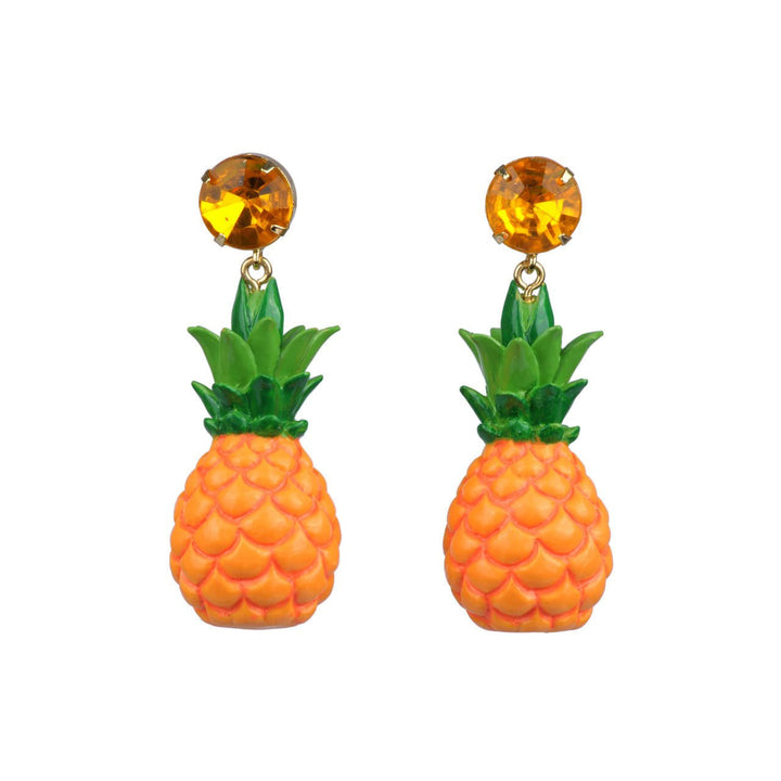 Drôles de Fruits Yellow Pineapple Earrings | ZDF1031 - Les Nereides