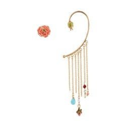 Ear Roses D'Hiver Ladybug Charms And Chains Earrings | ACRH1171 - Les Nereides
