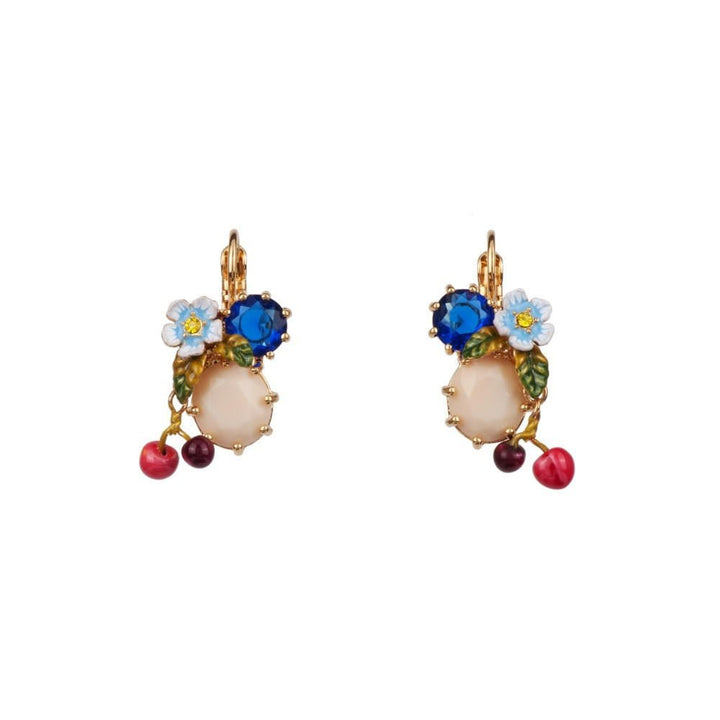 Eclatante Discrétion Cherries, Stones And Flower Earrings | ADED103D/1 - Les Nereides