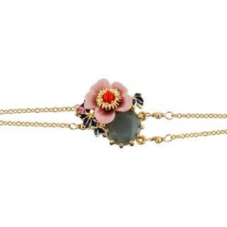 Eclatante Discrétion Japanese Anemone With Blue Crystal Stone Bracelet | AEED2081 - Les Nereides