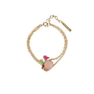 Eclatante Discrétion Pale Pink Crystal Stone And Flower Bracelet | ADED2041 - Les Nereides