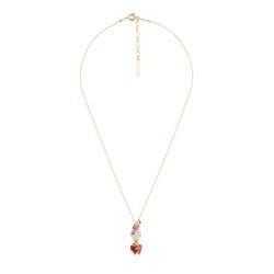 Eclatante Discrétion Rose W/Pink Stone & Butterfly Necklace | ACED3041 - Les Nereides