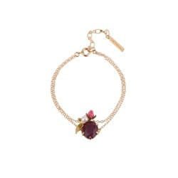 Eclatante Discrétion Rose W/Purple Stone & Pearl Bracelet | ACED2061 - Les Nereides