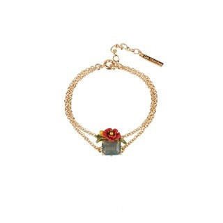 Eclatante Discrétion Small Poppy, Blue Crystal Stone Bracelet | ADED2011 - Les Nereides