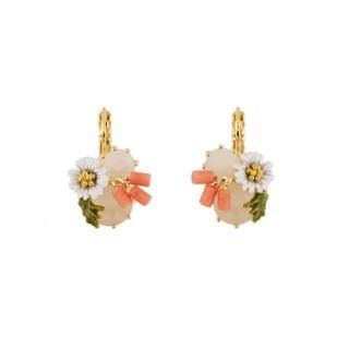 Eclatante Discrétion Stones, Leaf And Daisy Earrings | AEED108D/1 - Les Nereides