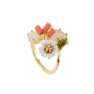 Eclatante Discrétion Stones, Leaf And Daisy Rings | AEED6051 - Les Nereides