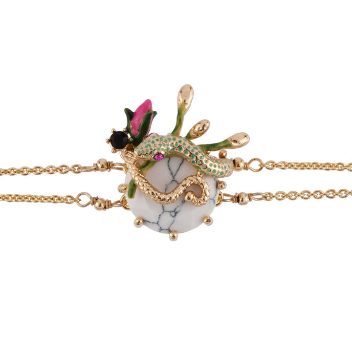 Eclatante Discrétion With Golden Buds & Sea Snake Bracelet | AFED2071 - Les Nereides