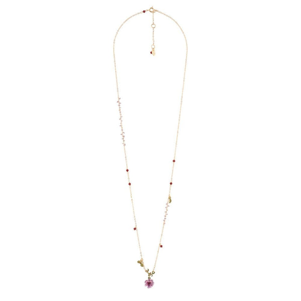 Eglantine Eglantine Flower & Beaded Chain Necklace | AEEG3051 - Les Nereides