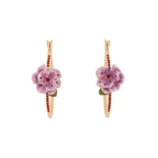 Eglantine Eglantine Flower On Hoops Earrings | AEEG1051 - Les Nereides