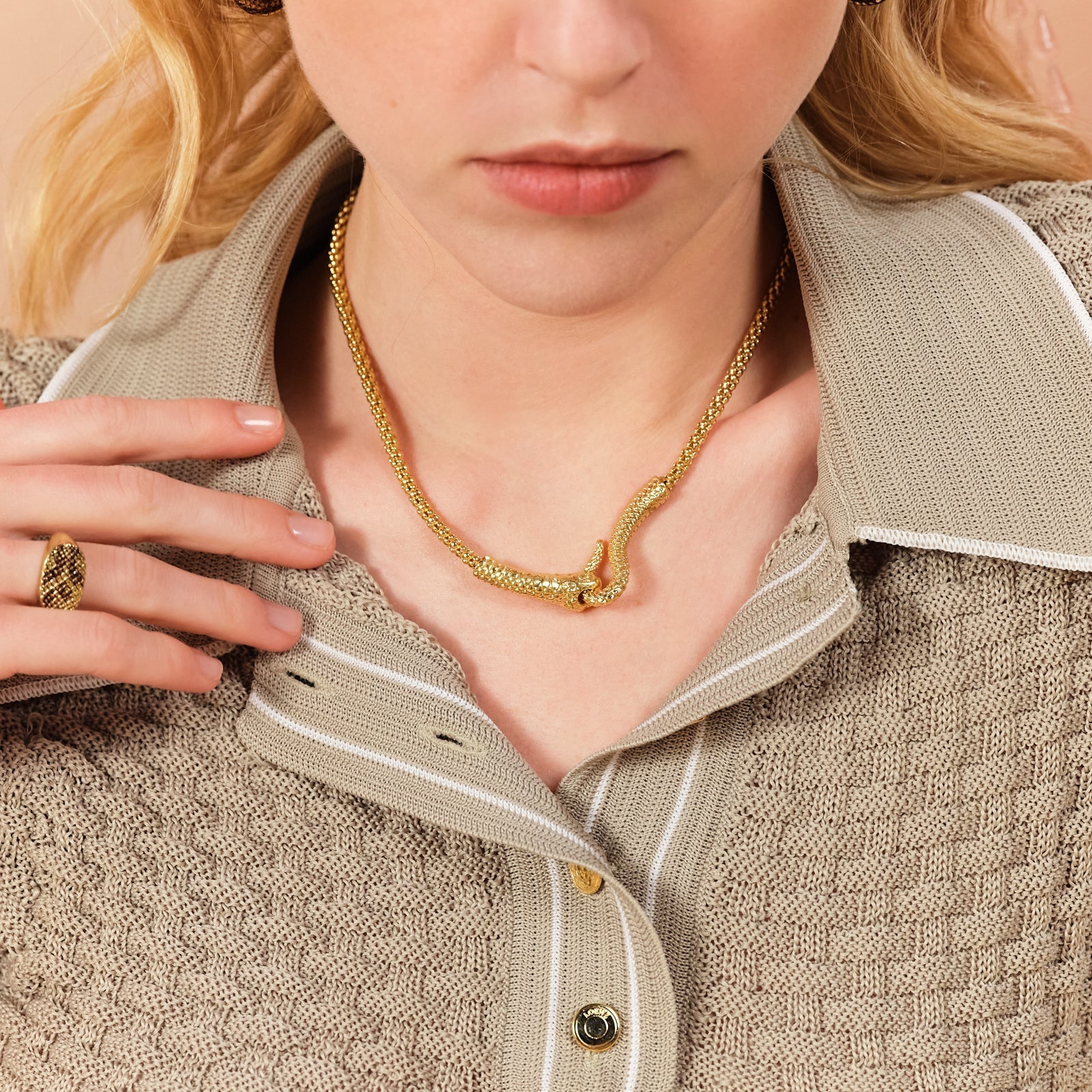 Egyptian Cobra Choker Necklace | ASNI3061 - Les Nereides