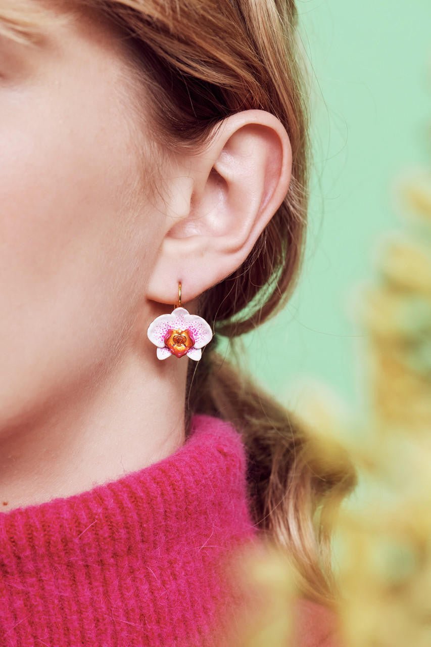 Elephant'S Ear Orchid Sleeper Earrings | AOOC1061 - Les Nereides