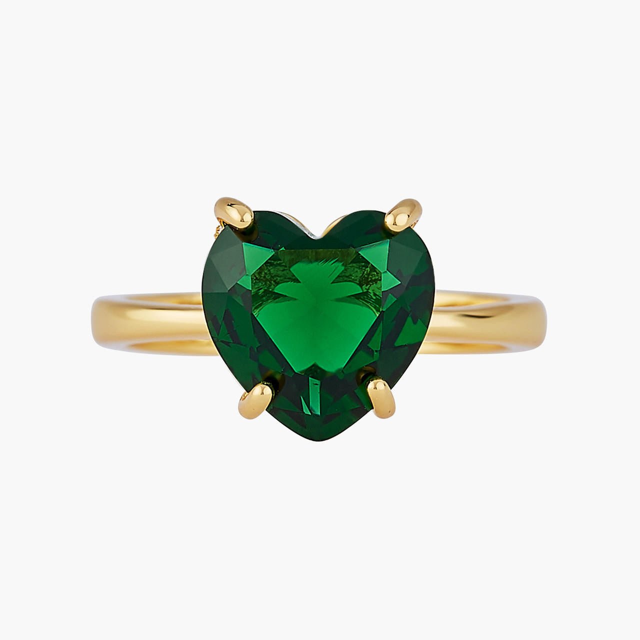 Green 2025 heart ring