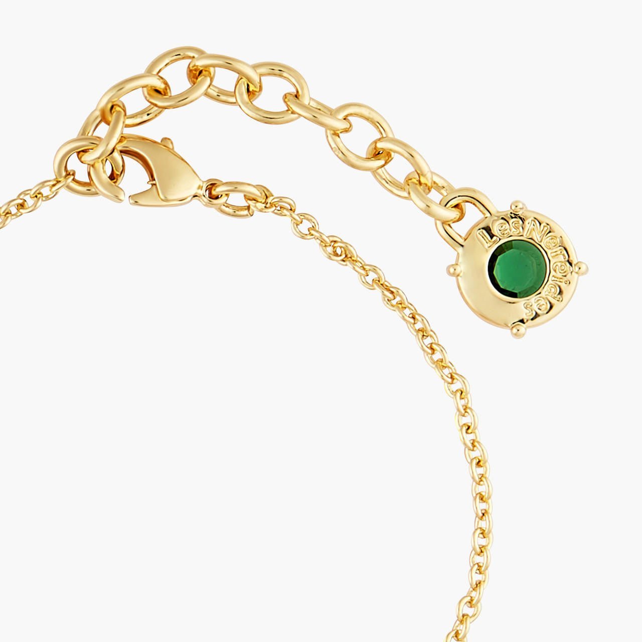 Emerald Green Heart Stone Diamantine Thin Bracelet | AOLD2531 - Les Nereides