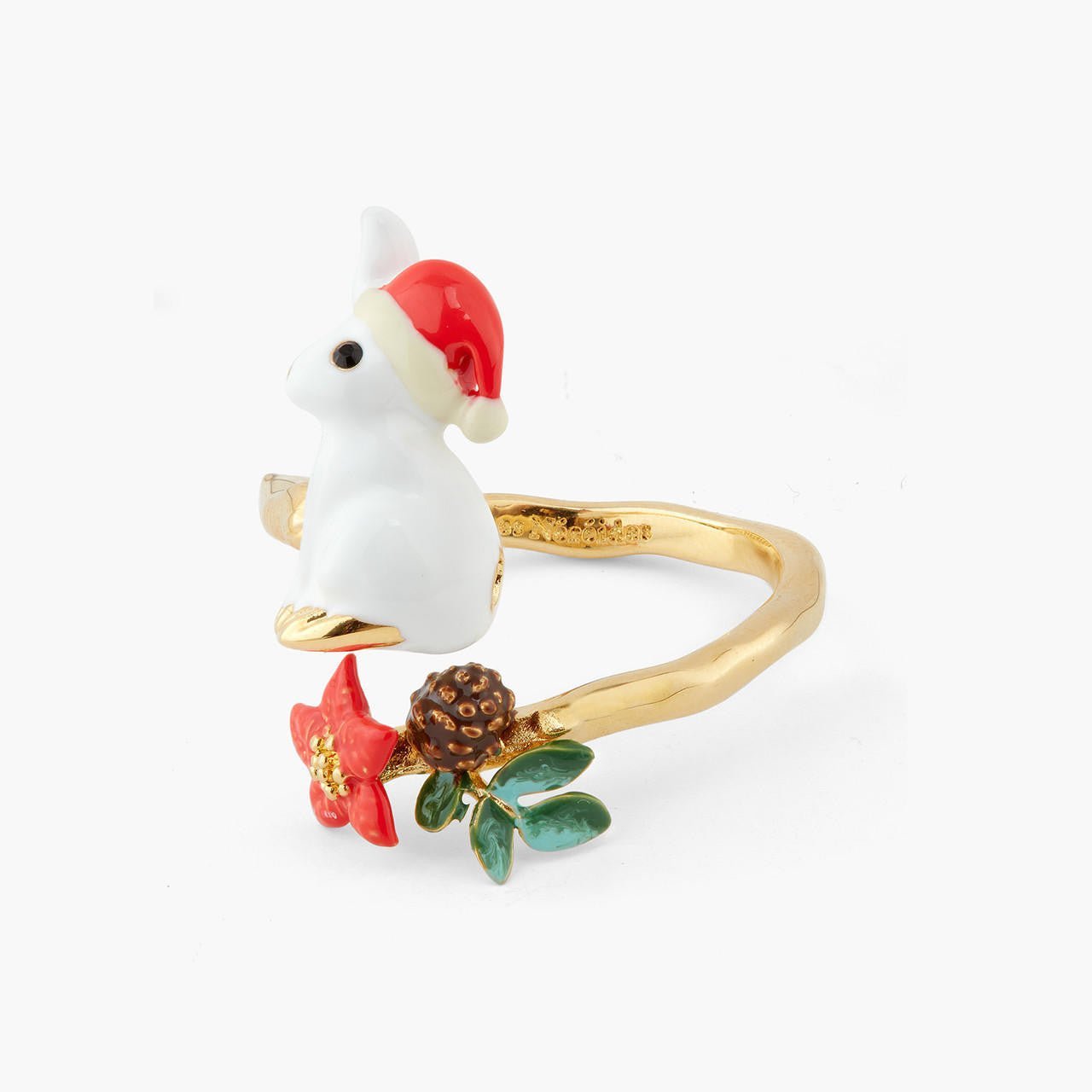 Enchanted christmas rabbit adjustable ring | AQNE6021 - Les Nereides